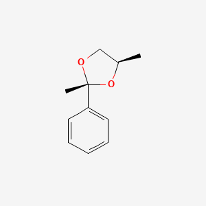 1,3-Dioxolane, 2,4-dimethyl-2-phenyl-, (2R,4R)-rel-