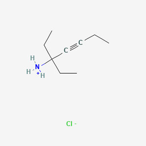 molecular formula C9H18ClN B15346184 3-Ethyl-4-heptyn-3-amine hydrochloride CAS No. 61822-39-7