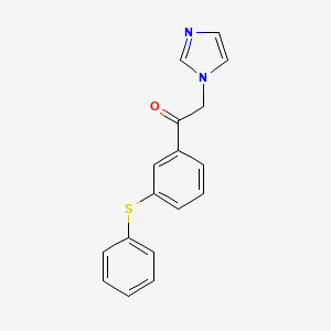 2-(1-Imidazolyl)-3'-(phenylthio)acetophenone