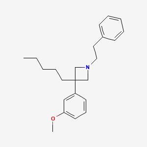 3-(3-methoxyphenyl)-3-pentyl-1-(2-phenylethyl)azetidine