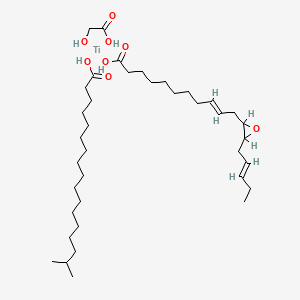 Titanium, ((hydroxy-kappaO)acetato(2-)-kappaO)(isooctadecanoato-kappaO)(11-(3-(2-pentenyl)oxiranyl)-9-undecenoato-kappaO)-