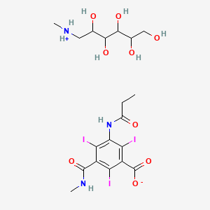 N-Methyl-5-propionylamino-2,4,6-triiodoisophthalamic acid N-methylglucamine salt