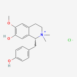 Isoquinolinium, 1,2,3,4-tetrahydro-7-hydroxy-1-((4-hydroxyphenyl)methyl)-6-methoxy-2,2-dimethyl-, chloride, (R)-