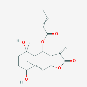 (6,9-dihydroxy-6,10-dimethyl-3-methylidene-2-oxo-4,5,7,8,9,11a-hexahydro-3aH-cyclodeca[b]furan-4-yl) 2-methylbut-2-enoate