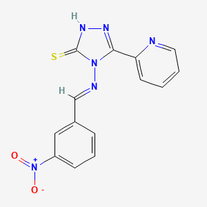 4-[(E)-(3-nitrophenyl)methylideneamino]-3-pyridin-2-yl-1H-1,2,4-triazole-5-thione