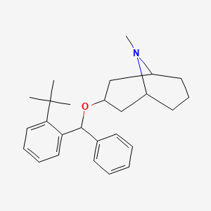 N-Methyl-norgranatanol-3-alpha-(2-tert-butylbenzhydryl)aether [German]