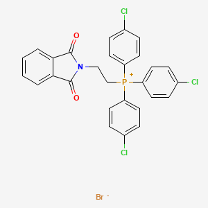 molecular formula C28H20BrCl3NO2P B15346881 Tris(4-chlorophenyl)[2-(1,3-dioxo-1,3-dihydro-2H-isoindol-2-yl)ethyl]phosphanium bromide CAS No. 65273-53-2