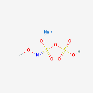 molecular formula CH4NNaO7S2 B15346886 Sodium;[(oxido-oxo-sulfooxy-lambda6-sulfanylidene)amino]oxymethane CAS No. 67874-55-9