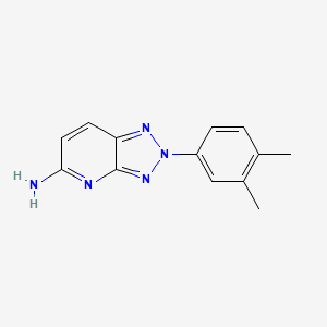 molecular formula C13H13N5 B15346888 2H-1,2,3-Triazolo[4,5-b]pyridin-5-amine, 2-(3,4-dimethylphenyl)- CAS No. 66104-44-7