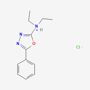 molecular formula C12H16ClN3O B15346904 2-(Diethylamino)-5-phenyl-1,3,4-oxadiazole hydrochloride CAS No. 7658-89-1