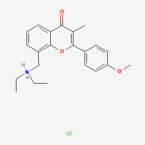 3'-(Diethylaminomethyl)-4'-methoxy-3-methylflavone hydrochloride