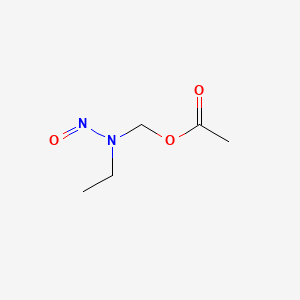 molecular formula C5H10N2O3 B15346956 N-Ethyl-N-(acetoxymethyl)nitrosamine CAS No. 65986-80-3