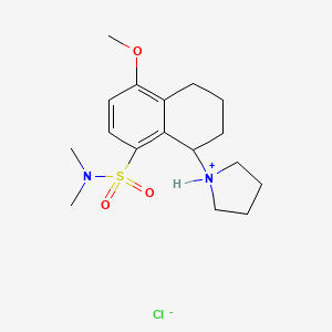 Naphthalene-8-sulfonamide, 1,2,3,4-tetrahydro-N,N-dimethyl-5-methoxy-1-(1-pyrrolidinyl)-, hydrochloride