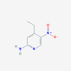 molecular formula C7H9N3O2 B15346988 4-Ethyl-5-nitropyridin-2-amine CAS No. 70936-17-3