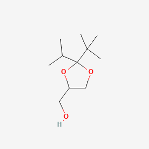 molecular formula C11H22O3 B15347034 2-t-Butyl-2-isopropyl-1,3-dioxolane-4-methanol CAS No. 5694-75-7