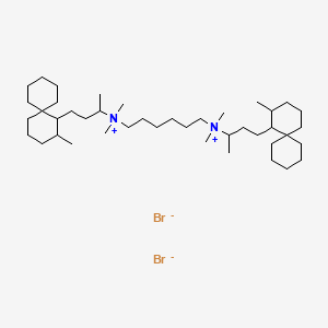 Ammonium, hexamethylenebis(1-methyl-3-(2-methylspiro(5.5)undecyl)propyl)bis(dimethyl-, dibromide, trihydrate