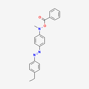 molecular formula C22H21N3O2 B15347075 N-Benzoyloxy-4'-ethyl-N-methyl-4-aminoazobenzene CAS No. 55398-26-0