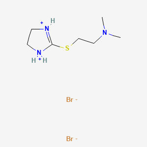 molecular formula C7H17Br2N3S B15347118 2-((2-(Dimethylamino)ethyl)thio)-2-imidazoline dihydrobromide CAS No. 5567-42-0