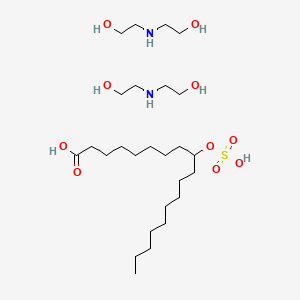 molecular formula C26H58N2O10S B15347137 2-(2-hydroxyethylamino)ethanol;9-sulfooxyoctadecanoic acid CAS No. 69256-63-9