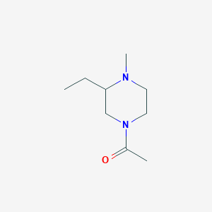 molecular formula C9H18N2O B15347150 Piperazine, 4-acetyl-2-ethyl-1-methyl-(7CI,8CI) CAS No. 4791-31-5