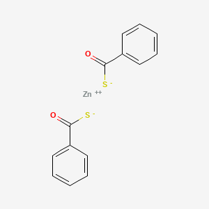 molecular formula C14H10O2S2Zn B15347197 Zinc di(thiobenzoate) CAS No. 7459-67-8