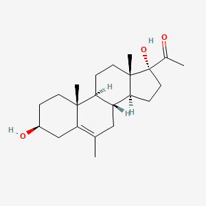 molecular formula C22H34O3 B15347230 6-Methyl-17alpha-hydroxypregnenolone 