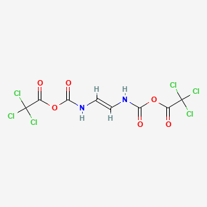 molecular formula C8H4Cl6N2O6 B15347243 N,N'-Vinylenebis(trichloroacetic acid carbamic acid anhydride) CAS No. 73622-94-3