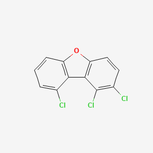 molecular formula C12H5Cl3O B15347262 1,2,9-Trichlorodibenzofuran CAS No. 83704-38-5