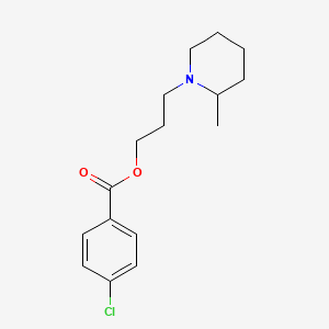 molecular formula C16H22ClNO2 B15347270 3-(2'-Methylpiperidino)propyl p-chlorobenzoate CAS No. 63916-71-2