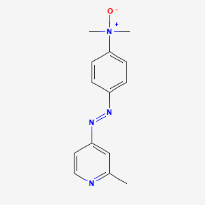 molecular formula C14H16N4O B15347299 N,N-Dimethyl-4-(2-methyl-4-pyridylazo)aniline N-oxide CAS No. 7347-46-8