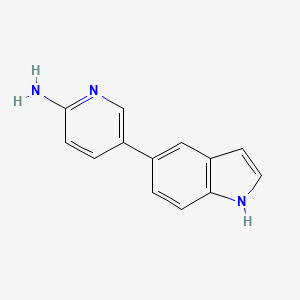 molecular formula C13H11N3 B15347383 5-(1H-Indol-5-yl)-pyridin-2-ylamine 