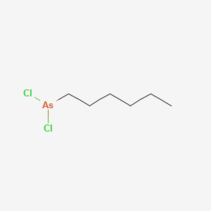 molecular formula C6H13AsCl2 B15347398 Arsine, dichlorohexyl- CAS No. 64049-22-5