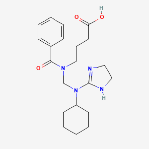 Butyric acid, 4-(benzoyl((cyclohexyl(4,5-dihydro-1H-imidazol-2-yl)amino)methyl)amino)-