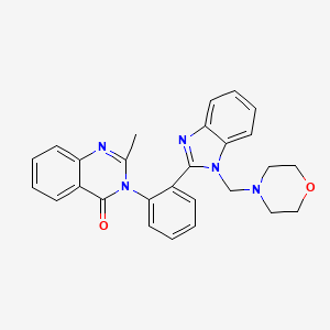 4(3H)-Quinazolinone, 2-methyl-3-(2-(1-(4-morpholinylmethyl)-1H-benzimidazol-2-yl)phenyl)-