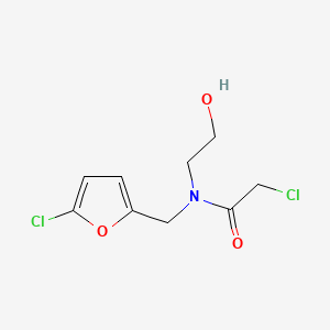 Acetamide, 2-chloro-N-((5-chloro-2-furanyl)methyl)-N-(2-hydroxyethyl)-