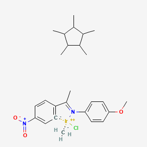 Chloro(pentamethylcyclopentadienyl){5-nitro-2-{1-[(4-methoxyphenyl)imino-kN]ethyl}phenyl-kC}iridium(III)