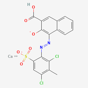 molecular formula C18H10CaCl2N2O6S B15347585 calcium;2-[(3-carboxy-2-oxidonaphthalen-1-yl)diazenyl]-3,5-dichloro-4-methylbenzenesulfonate CAS No. 67906-57-4