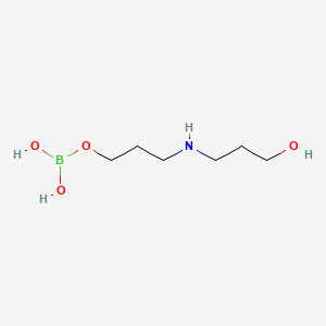 molecular formula C6H16BNO4 B15347638 1-Propanol, 3-((3-(boronooxy)propyl)amino)- CAS No. 67905-33-3