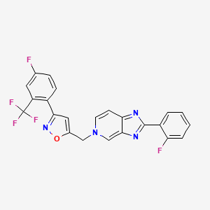 2-(2-fluorophenyl)-5-[[3-[4-fluoro-2-(trifluoromethyl)phenyl]-5-isoxazolyl]methyl]-5H-Imidazo[4,5-c]pyridine