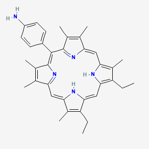 4-(13,17-Diethyl-2,3,7,8,12,18-hexamethyl-23,24-dihydroporphyrin-5-yl)aniline