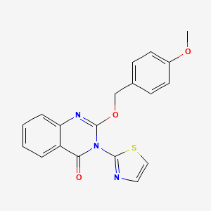 4(3H)-Quinazolinone, 2-((4-methoxyphenyl)methoxy)-3-(2-thiazolyl)-