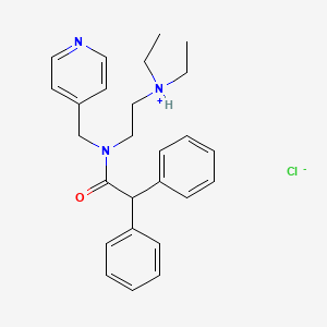 Acetamide, N-(2-(diethylamino)ethyl)-2,2-diphenyl-N-(4-pyridylmethyl)-, hydrochloride