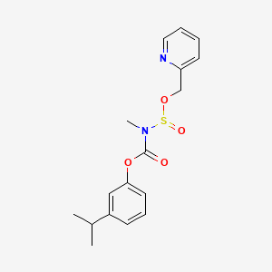 Carbamic acid, methyl((2-pyridinylmethoxy)sulfinyl)-, 3-(1-methylethyl)phenyl ester