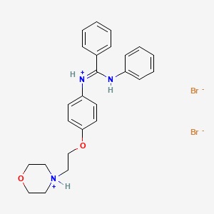 molecular formula C25H29Br2N3O2 B15347812 N-(p-(2-Morpholinoethoxy)phenyl)-N'-phenyl-benzamidine dihydrobromide CAS No. 80785-04-2