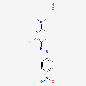 molecular formula C16H17ClN4O3 B15347817 2-[[3-Chloro-4-[(4-nitrophenyl)azo]phenyl]ethylamino]ethanol CAS No. 68938-63-6