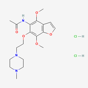 N-[4,7-dimethoxy-6-[2-(4-methylpiperazin-1-yl)ethoxy]-1-benzofuran-5-yl]acetamide;dihydrochloride