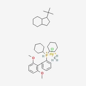 Chloro(1-t-butylindenyl)[2-(dicyclohexylphosphino)-2',6'-dimethoxy-1,1'-biphenyl]palladium(II)