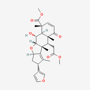 methyl (1S,2R,3R,4R,8R,9R,10R,13R,15R)-13-(furan-3-yl)-2-hydroxy-9-(2-methoxy-2-oxoethyl)-4,8,10,12-tetramethyl-7-oxo-16-oxatetracyclo[8.6.0.03,8.011,15]hexadeca-5,11-diene-4-carboxylate