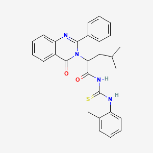 1-(4-Methyl-2-(4-oxo-2-phenyl-3,4-dihydro-3-quinazolinyl)valeryl)-3-(o-tolyl)-2-thiourea