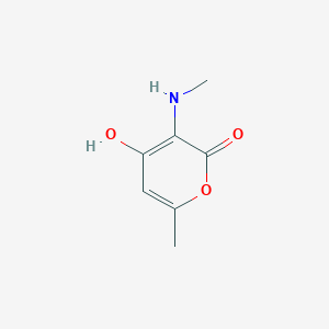 2H-Pyran-2-one, 4-hydroxy-6-methyl-3-(methylamino)-